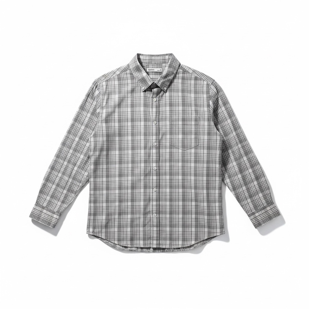 Classic Gray Checkered Men's Shirt